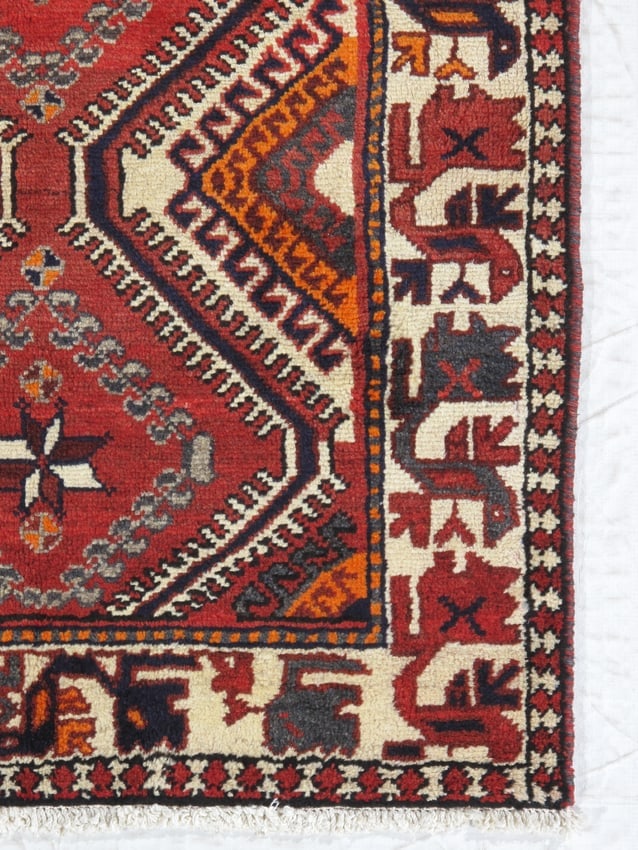 Hand Knotted Persian Shiraz Rug 5.3x10.3 ft - 4