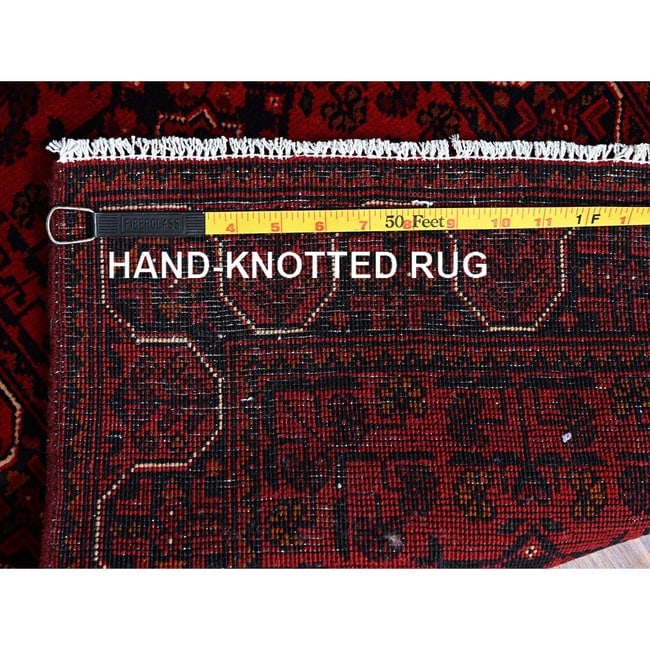 Jubilee Gray Wool Afghan Geometric Super Kazak XL Runner Oriental Rug - 7