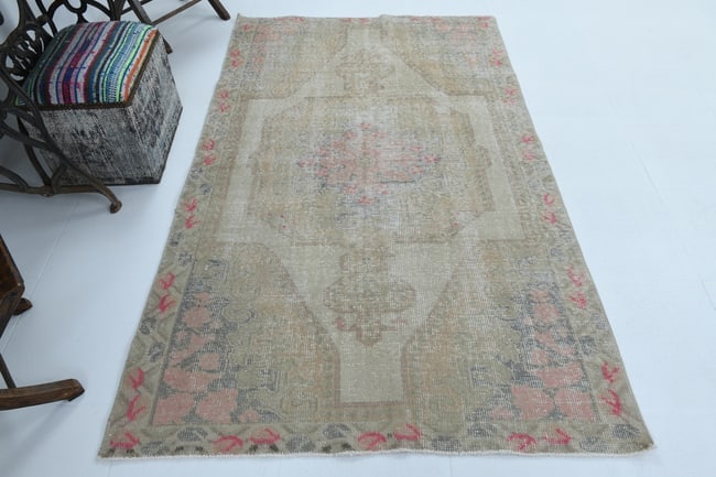 4'3'' x 7'1'' Turkish Handmade Kilim Rug - 1041 - 4