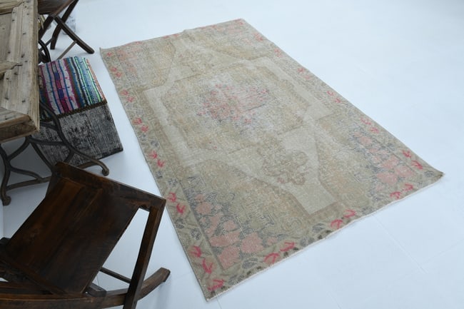 4'3'' x 7'1'' Turkish Handmade Kilim Rug - 1041 - 5
