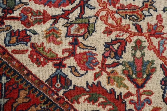 Pre-1900 Vegetable Dye Sultanabad Persian Area Rug 10x13 - 11