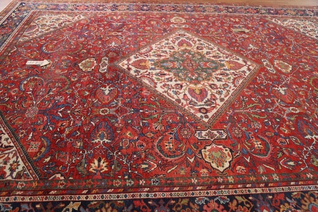 Pre-1900 Vegetable Dye Sultanabad Persian Area Rug 10x13 - 15