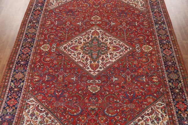 Pre-1900 Vegetable Dye Sultanabad Persian Area Rug 10x13 - 4