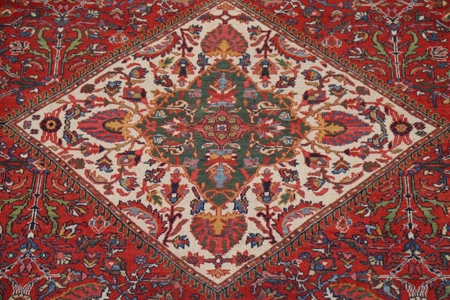 Pre-1900 Vegetable Dye Sultanabad Persian Area Rug 10x13 - 5