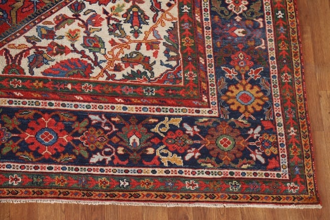 Pre-1900 Vegetable Dye Sultanabad Persian Area Rug 10x13 - 7