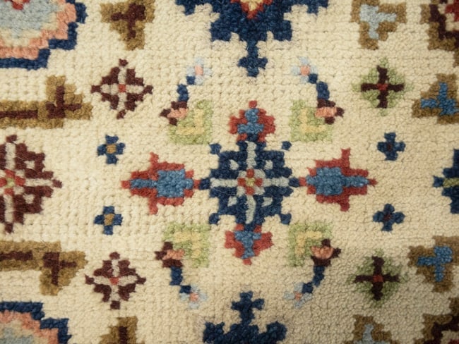 Cream Floral 2'6X23'4 Chobi Oriental Runner Rug - 10