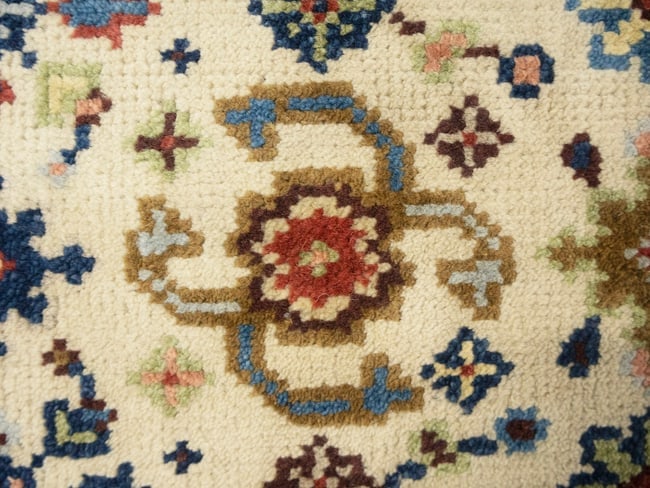 Cream Floral 2'6X23'4 Chobi Oriental Runner Rug - 11