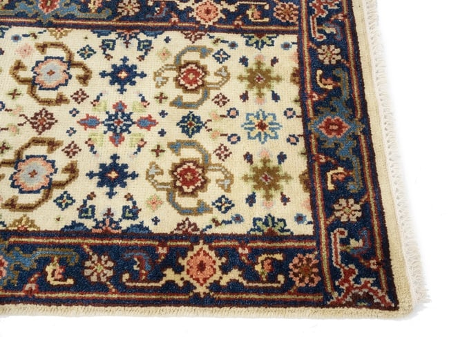 Cream Floral 2'6X23'4 Chobi Oriental Runner Rug - 12