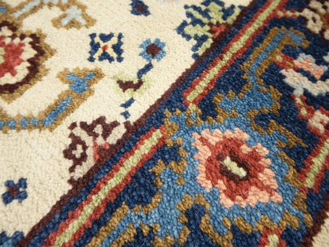 Cream Floral 2'6X23'4 Chobi Oriental Runner Rug - 14