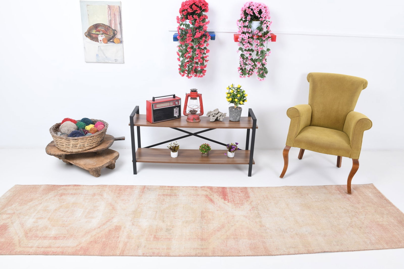 2'9'' x 11'1'' Turkish Vintage Runner Rug - 4110 - 2