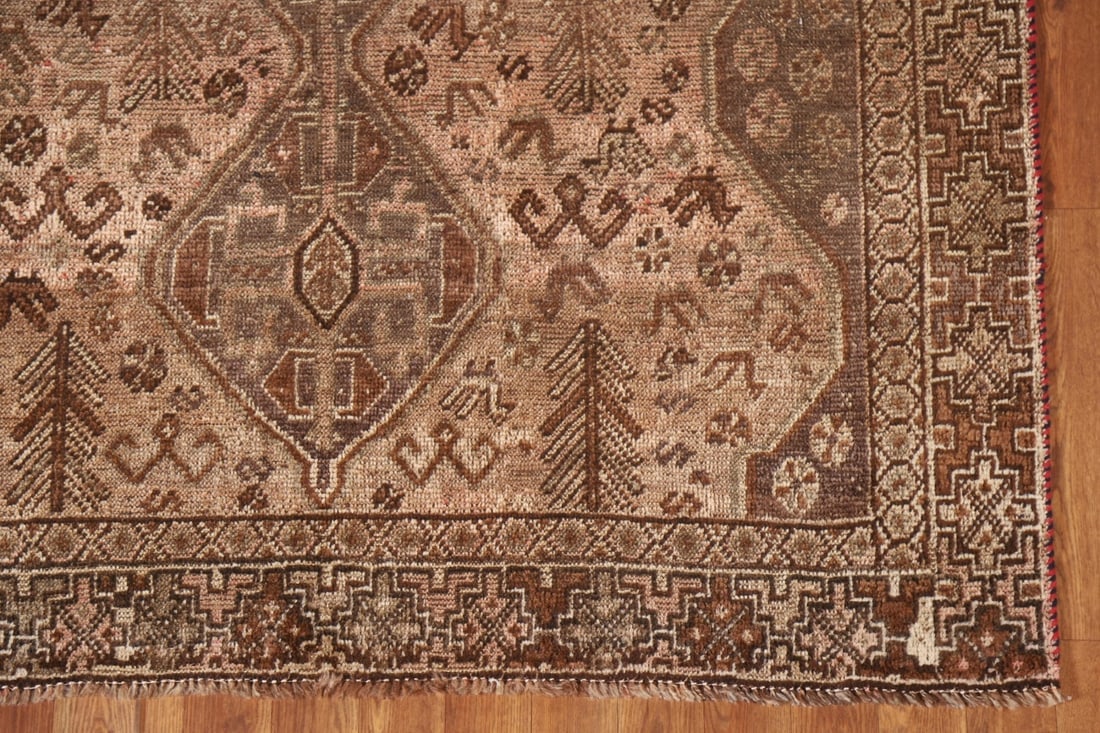 Pre-1900 Antique Qashqai Persian Rug 5x6 - 7