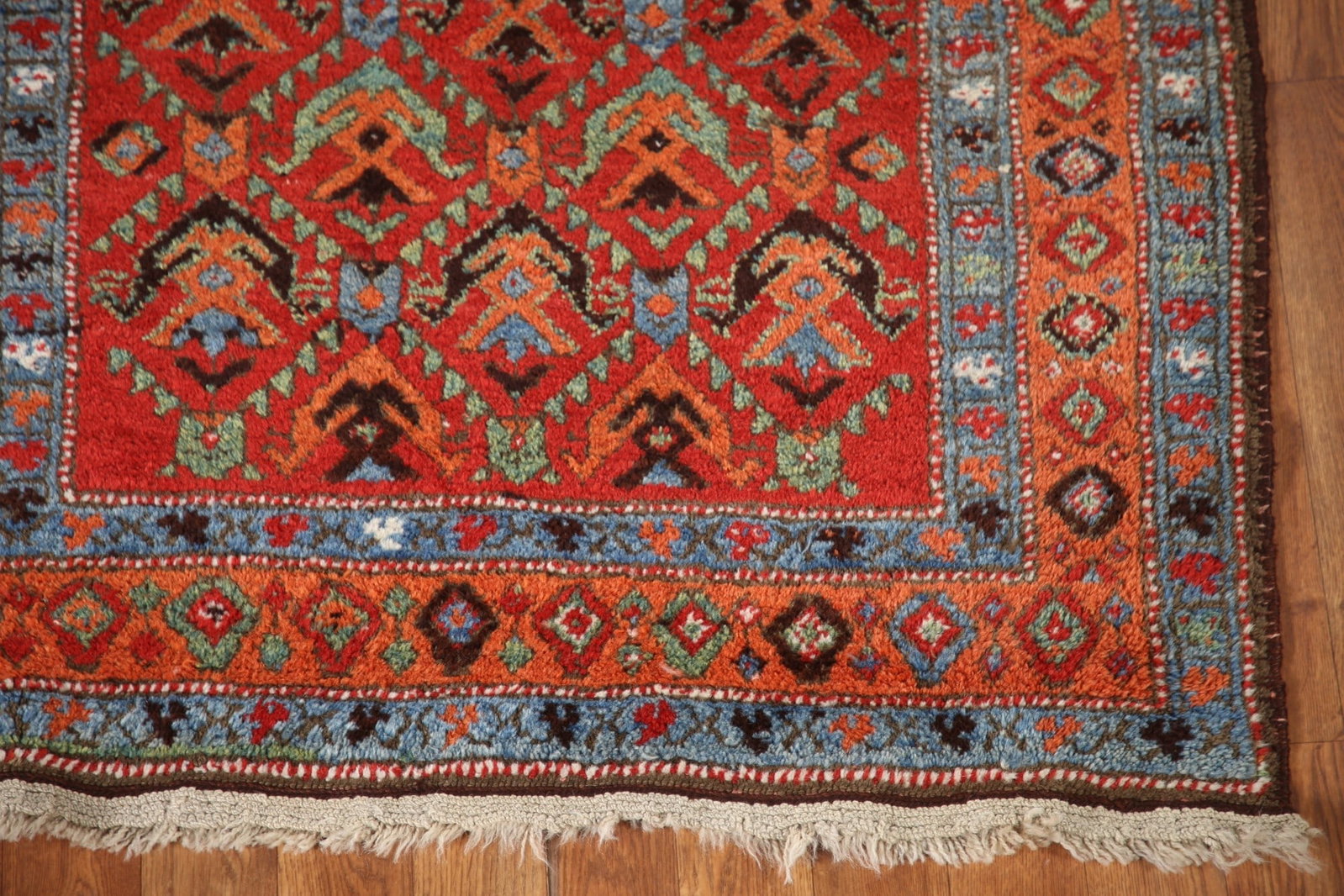 Antique Heriz Bakhshayesh Vegetable Dye Persian Rug 3x14 - 7
