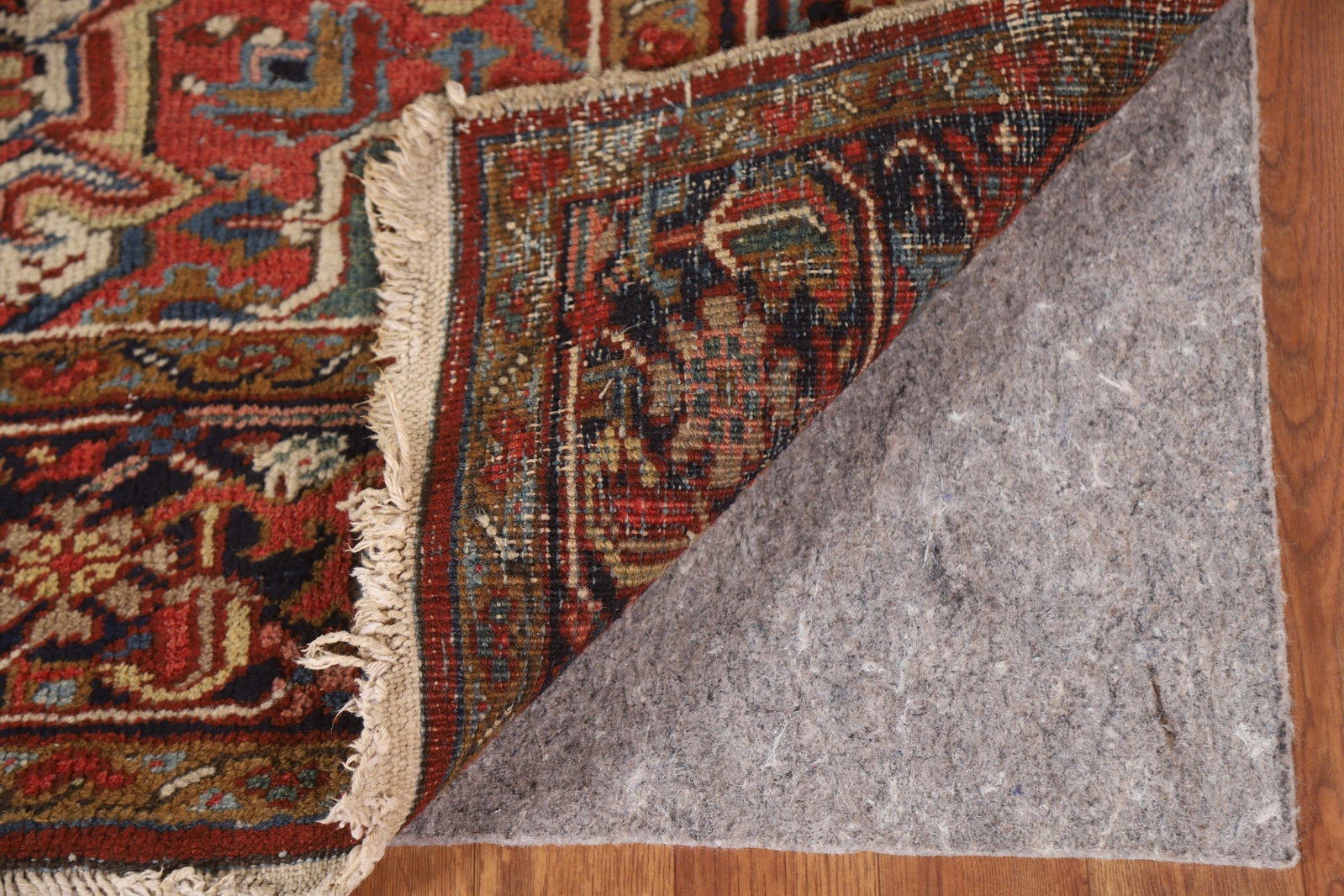 Pre-1900 Antique Vegetable Dye Heriz Serapi Persian Rug 5x6 - 8