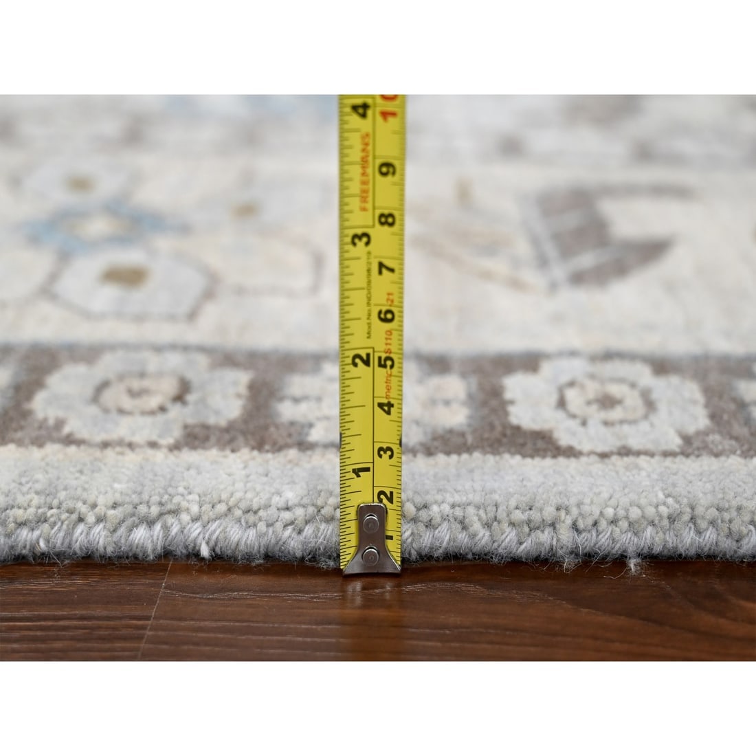 Currant Red Antiqued Heriz Re-Creation Hand Knotted Wool Runner Rug - 10