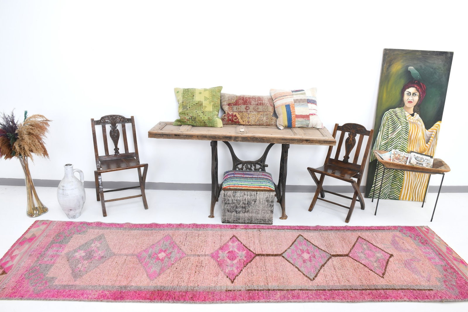3'0'' x 11'7'' Vintage Wool Runner Rug - 18192 - 2