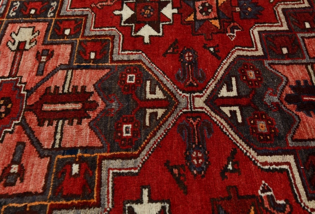 Semi Antique Red Tribal 3'3X12'5 Hamedan Persian Runner Rug - 7