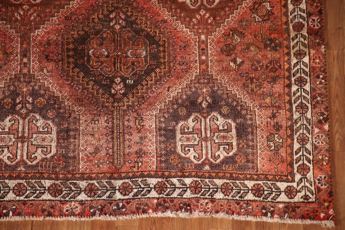 Antique Vegetable Dye Shiraz Persian Area Rug 5x8 - 7