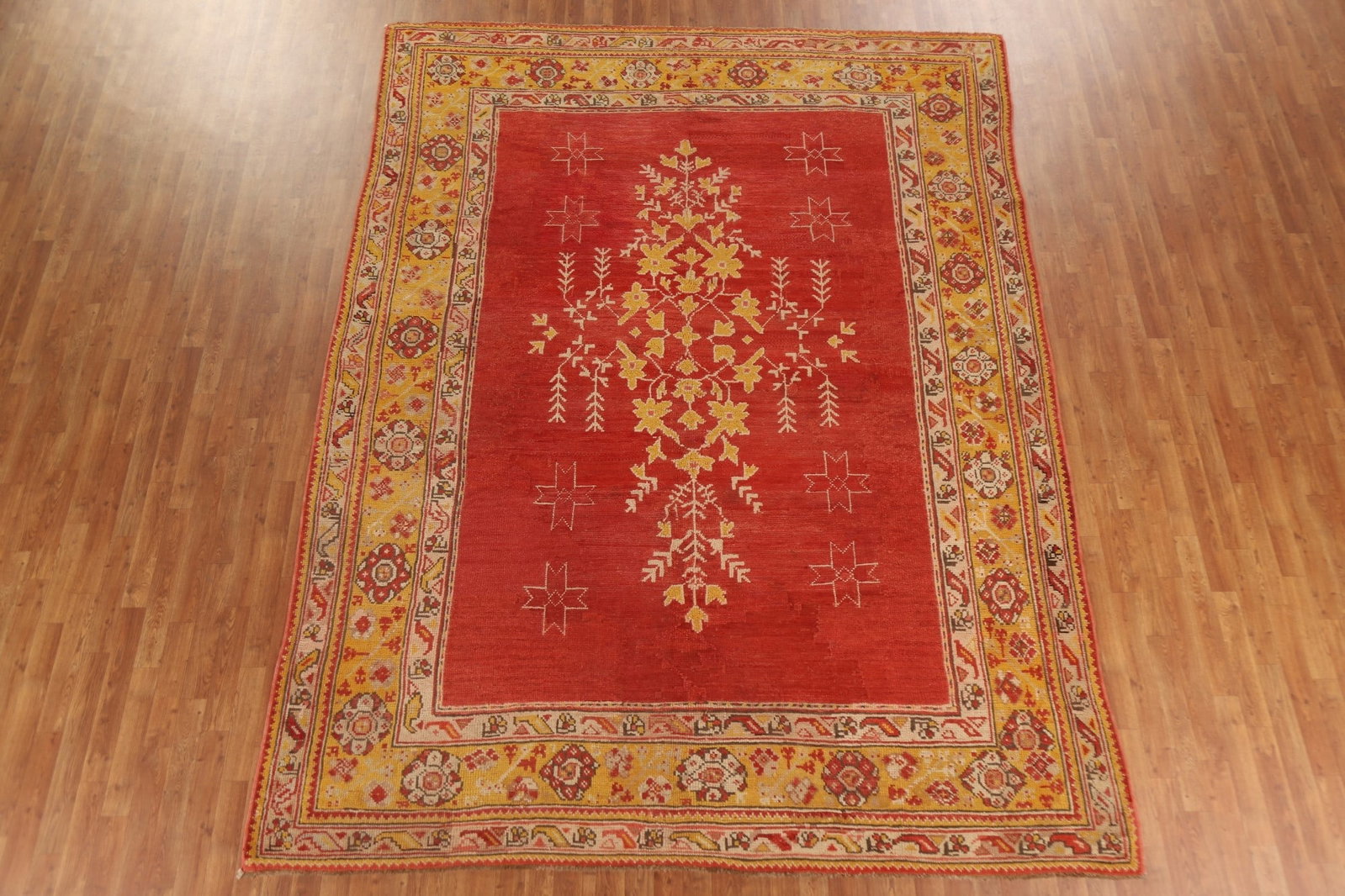 Pre-1900 Antique Vegetable Dye Oushak Turkish Area Rug 9x11 - 3