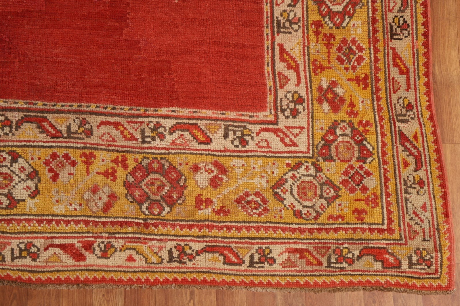 Pre-1900 Antique Vegetable Dye Oushak Turkish Area Rug 9x11 - 7