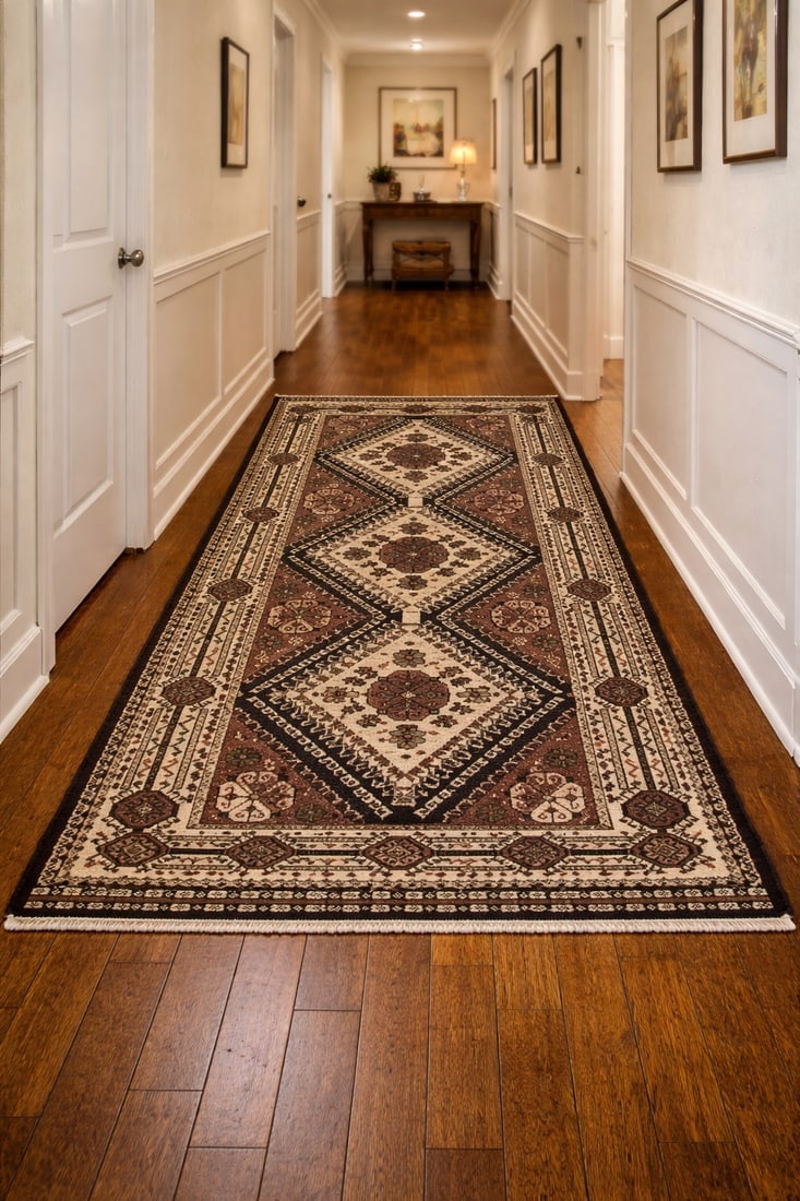 Vintage Rusty Brown Tribal 4'0X6'5 Shiraz Yalameh Persian Rug - 2