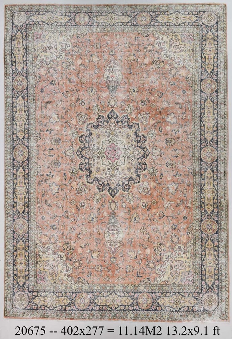 9'1'' x 13'2'' Vintage Wool Runner Rug - 20675 (1 of 20)