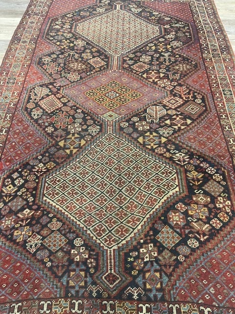 Antique Tribal Persian Khamseh Shiraz Rug-2020 - 2