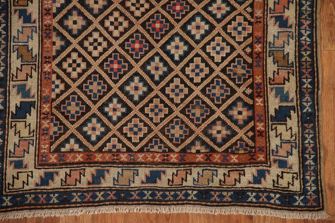 Pre-1900 Antique Vegetable Dye Shirvan Oriental Area Rug 3x5 - 7