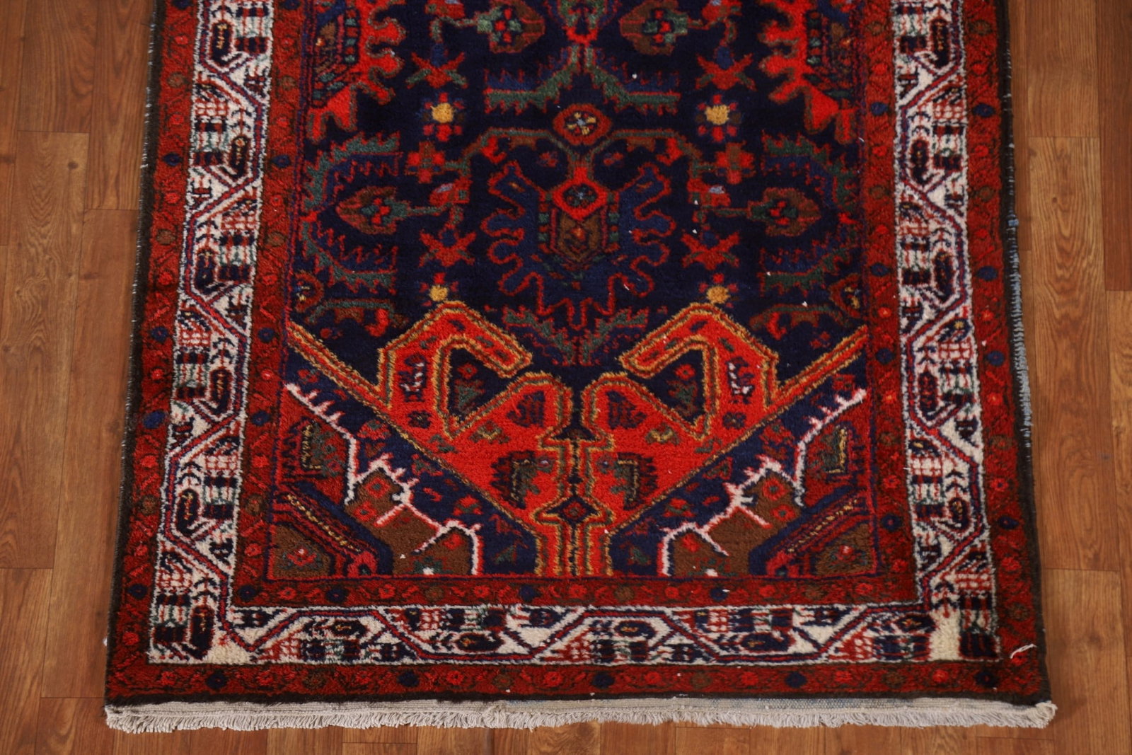 Antique Vegetable Dye Bakhtiari Persian Runner Rug 3x16 - 6