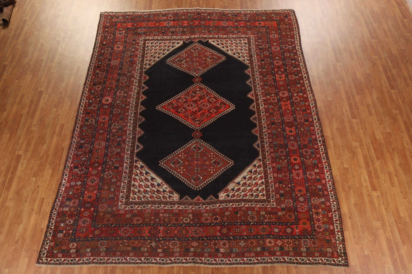 Pre-1900 Antique Vegetable Dye Ghashghaie Persian Area Rug 10x13 - 3
