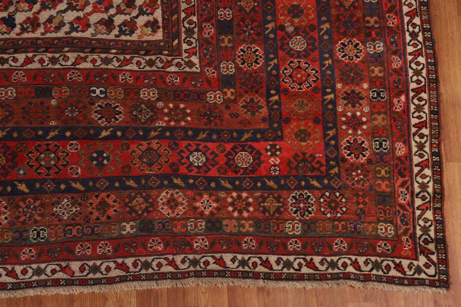 Pre-1900 Antique Vegetable Dye Ghashghaie Persian Area Rug 10x13 - 7