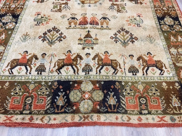 Vintage European Folk Rug-5251 - 2