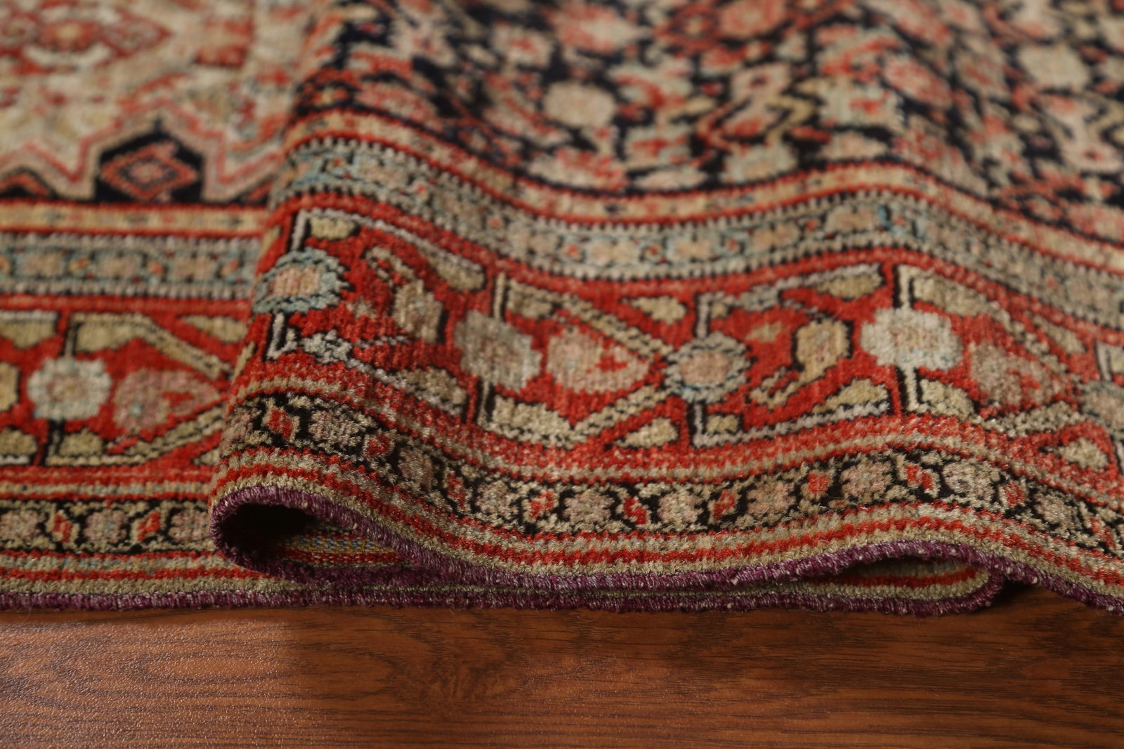 Pre-1900 Antique Vegetable Dye Senneh Persian Area Rug 5x6 - 10