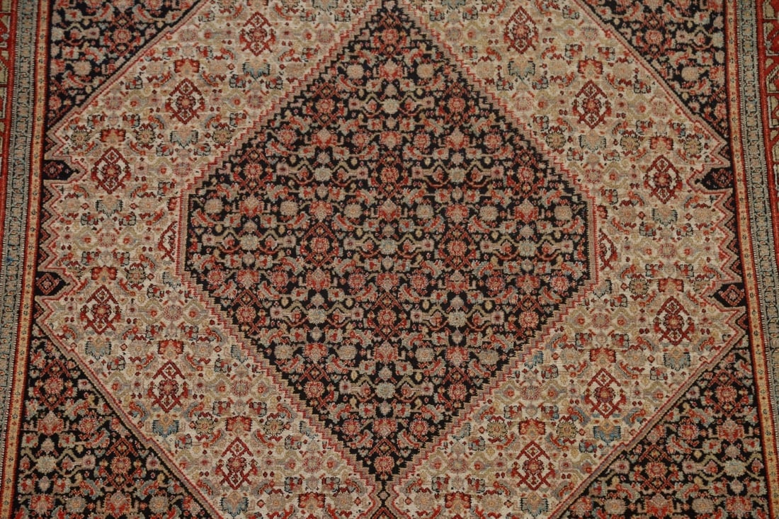 Pre-1900 Antique Vegetable Dye Senneh Persian Area Rug 5x6 - 4