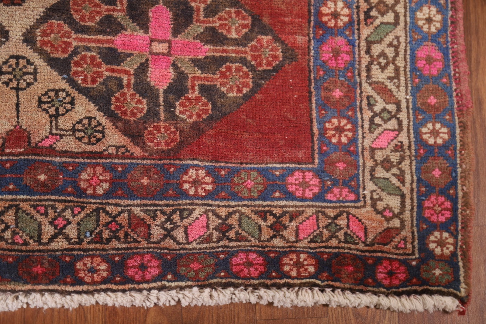 Antique Vegetable Dye Tabriz Persian Runner Rug 4x12 - 7