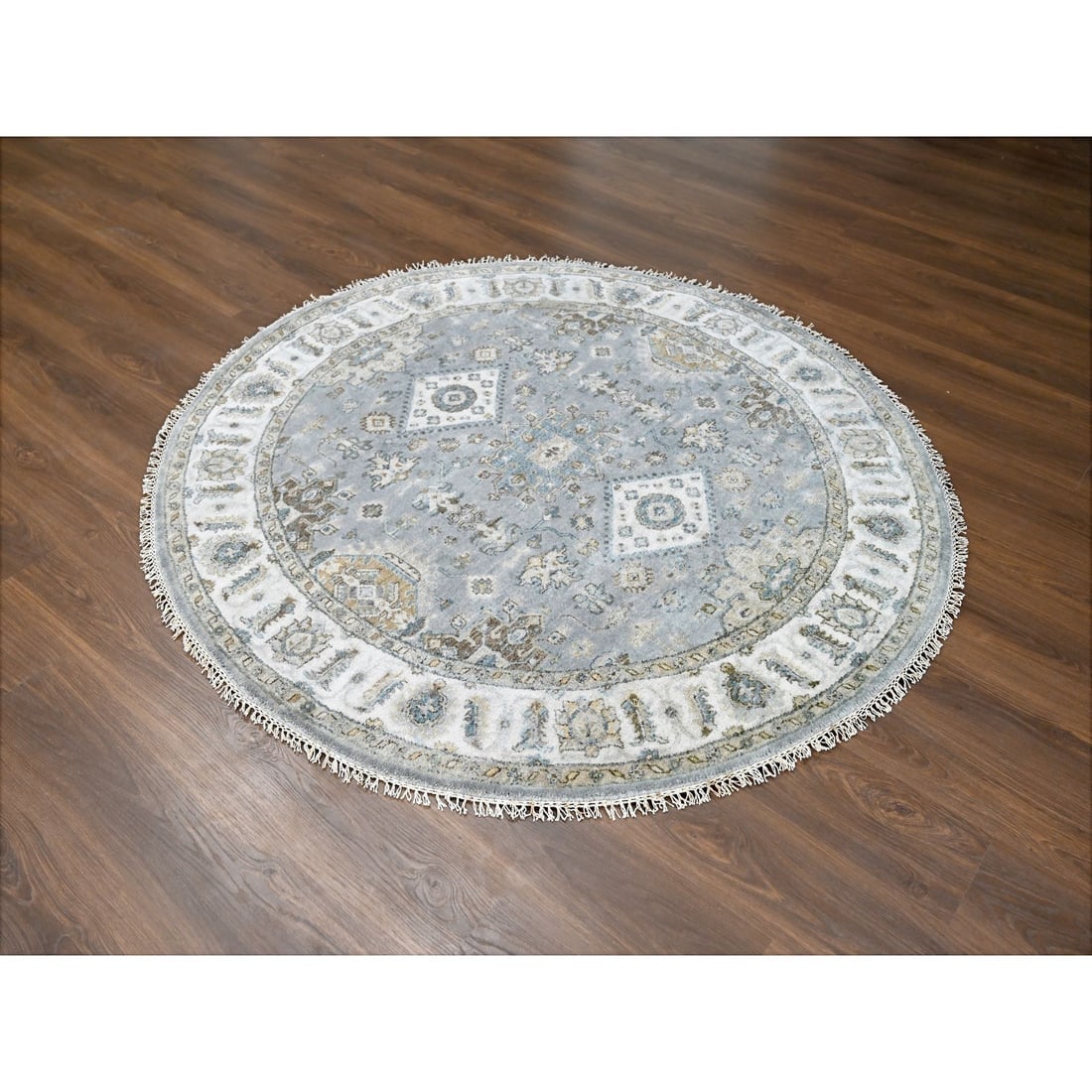 Salmon Color Vintage Persian Hussaianabad Hand Knotted Wool Runner Rug - 2