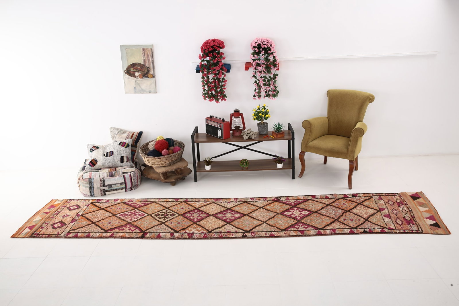 2'7'' x 13'5'' Vintage Wool Runner Rug - 6112 - 3