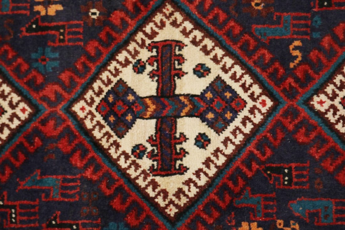 Vintage Red Tribal 3X6 Sirjan Shahrbabak Persian Rug - 7