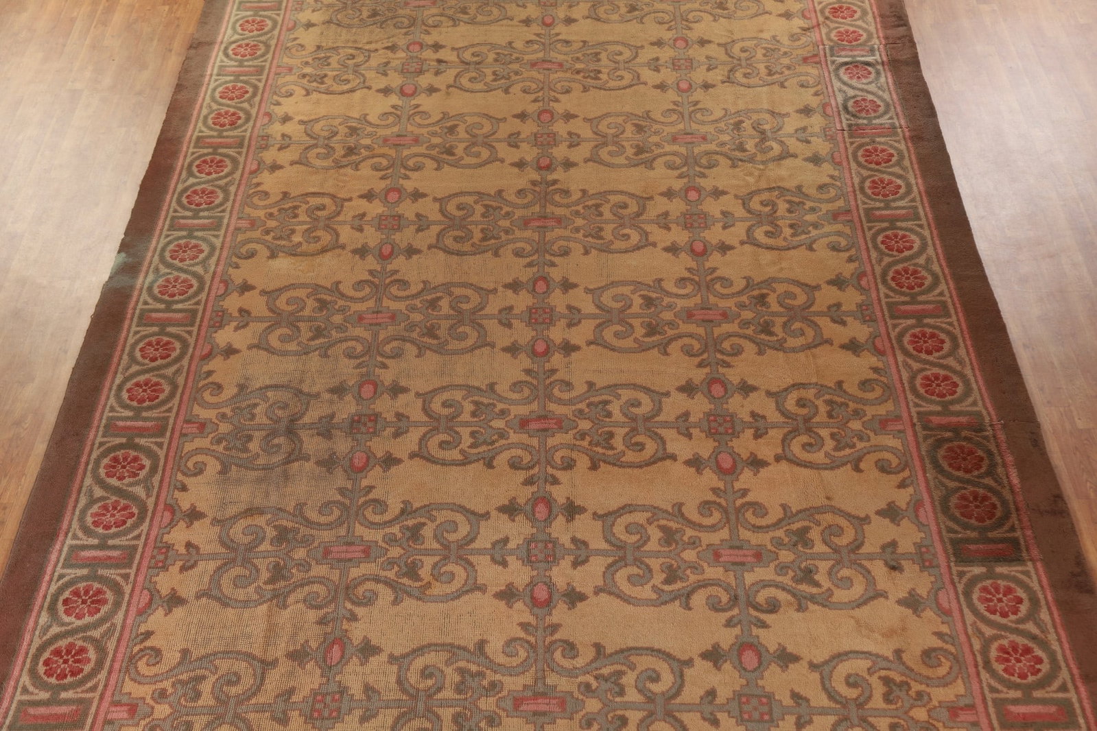 Antique Savonnerie Oriental Large Rug 11x19 - 4