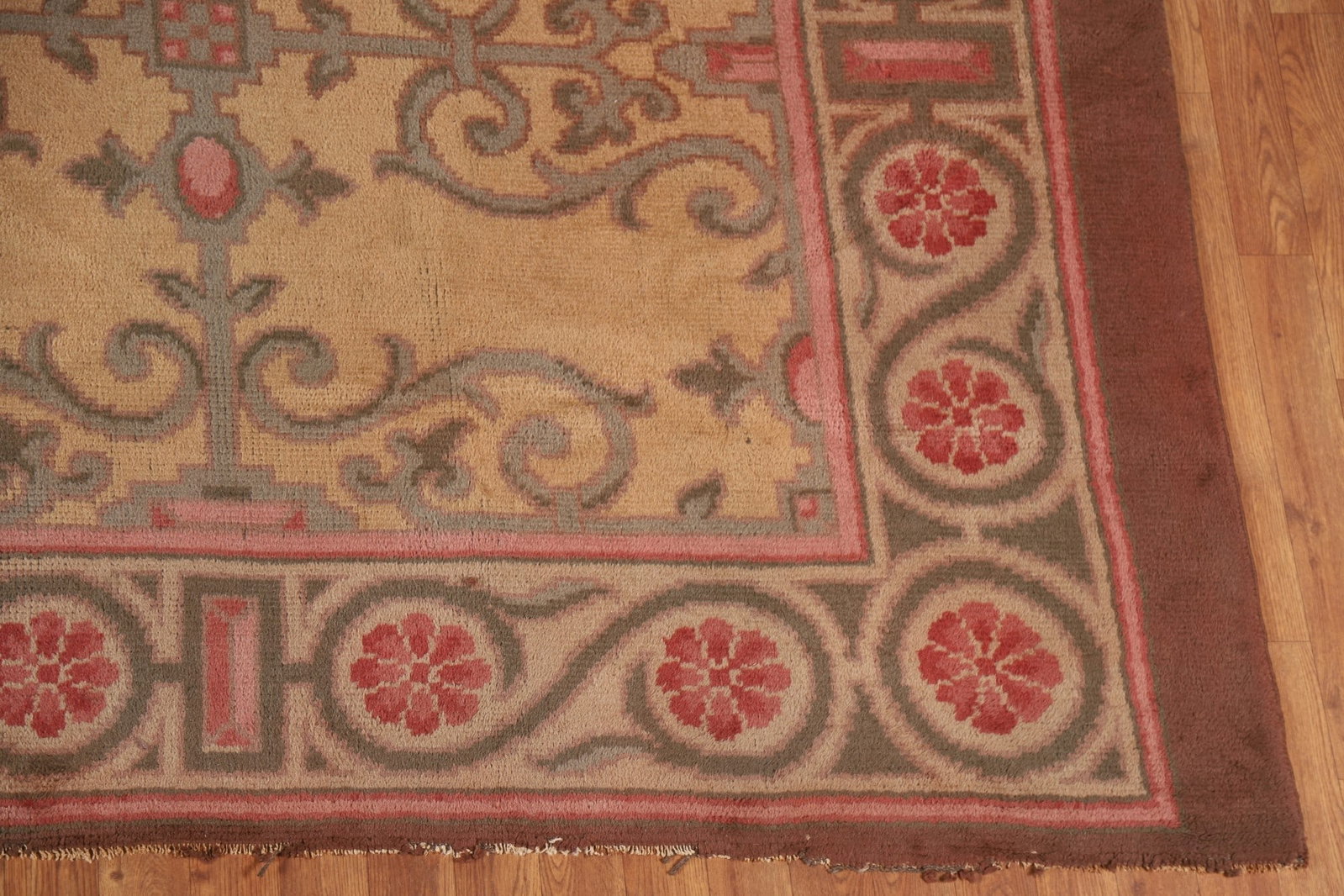 Antique Savonnerie Oriental Large Rug 11x19 - 7