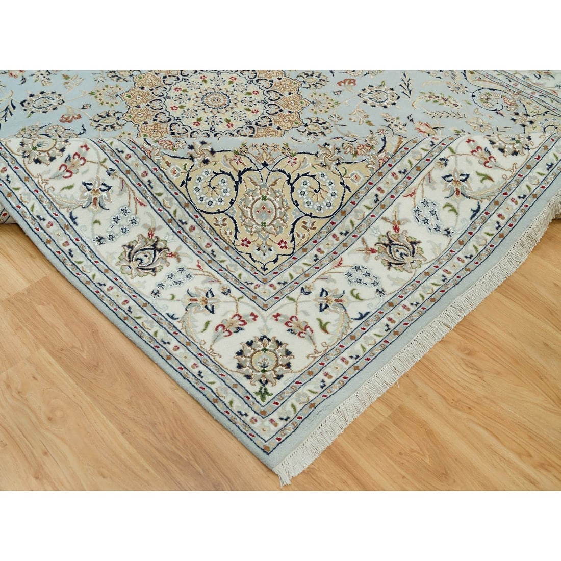Ivory Vintage Persian Shiraz Hand Knotted Pure Wool Clean Oriental Rug - 6
