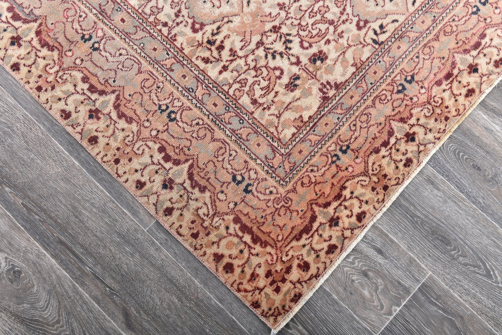 6'5'' x 9'3'' Handmade Vintage Wool Rug - 243945 - 7
