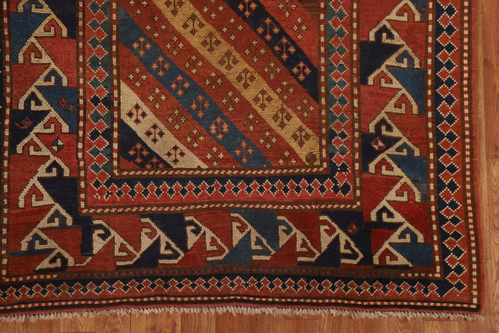Pre-1900 Antique Vegetable Dye Kazak Oriental Runner Rug 4x10 - 6