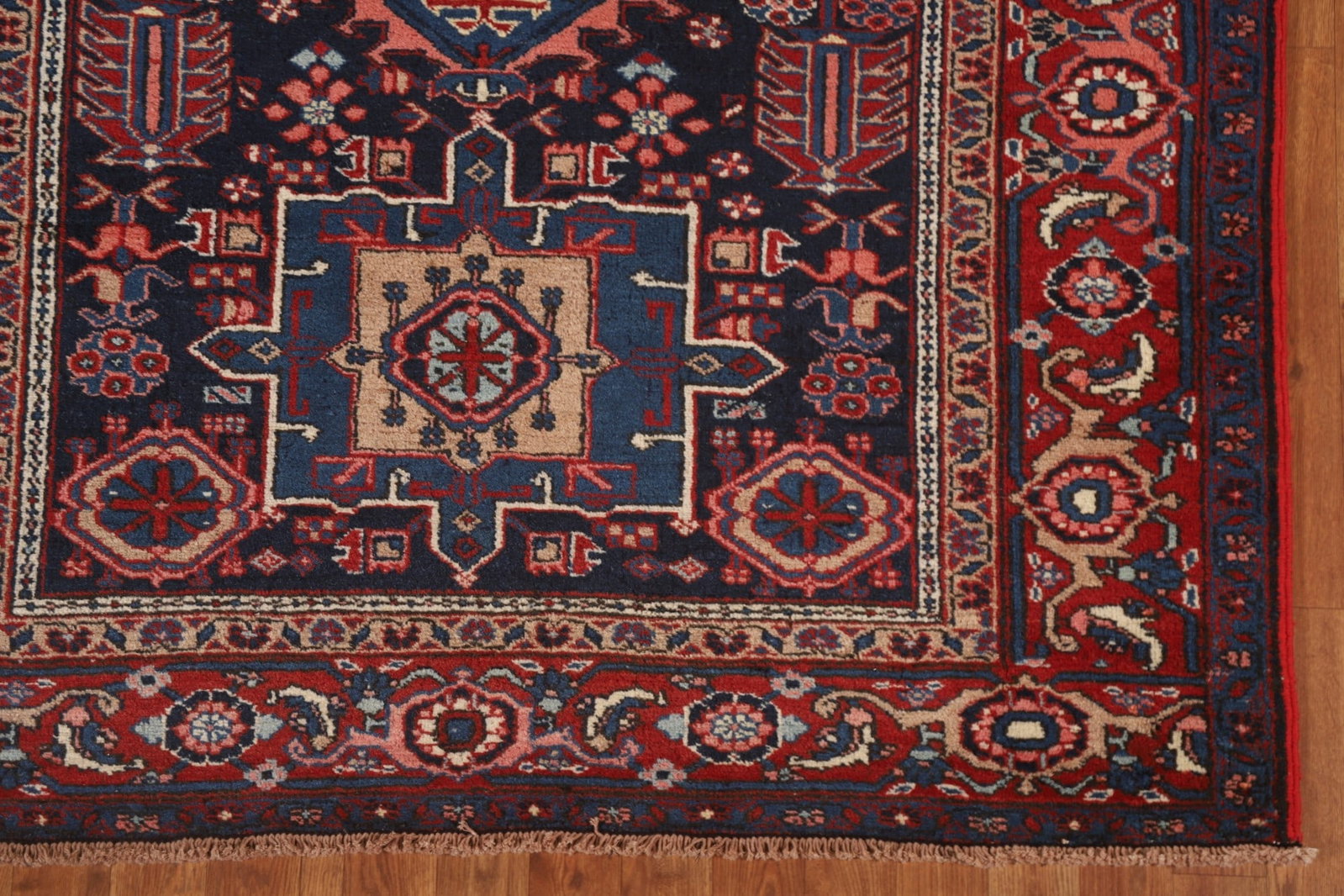 Antique Vegetable Dye Heriz Serapi Persian Area Rug 5x6 - 7