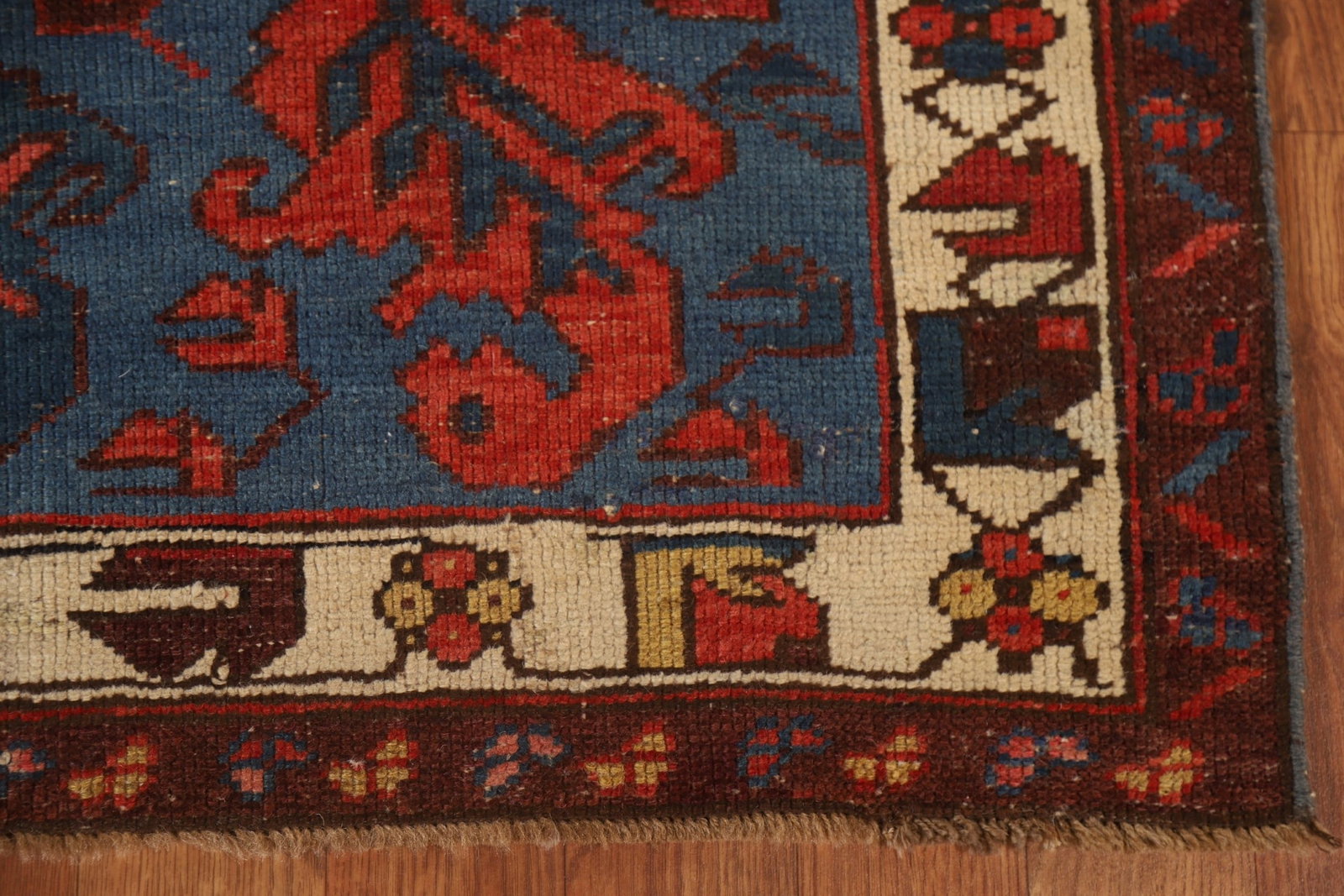 Pre-1900 Antique Vegetable Dye Kazak Oriental Area Rug 4x6 - 7