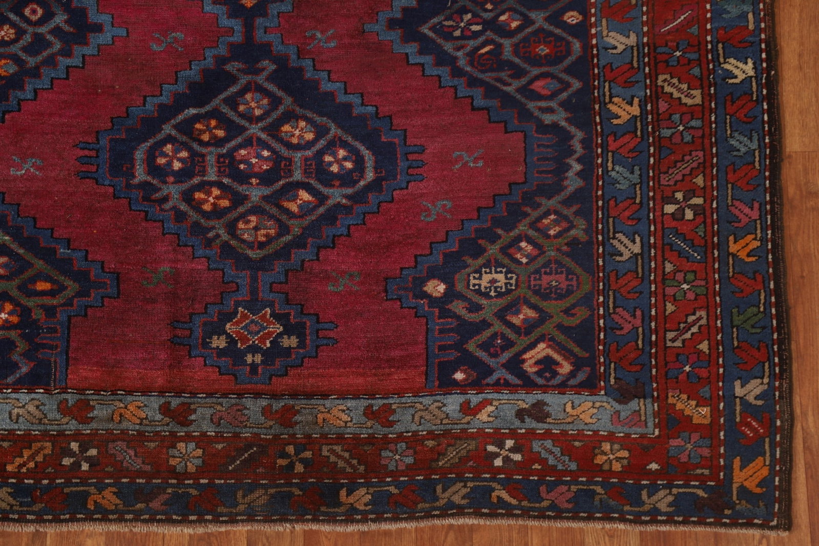 Antique Wool Karabakh Oriental Area Rug 5x10 - 7