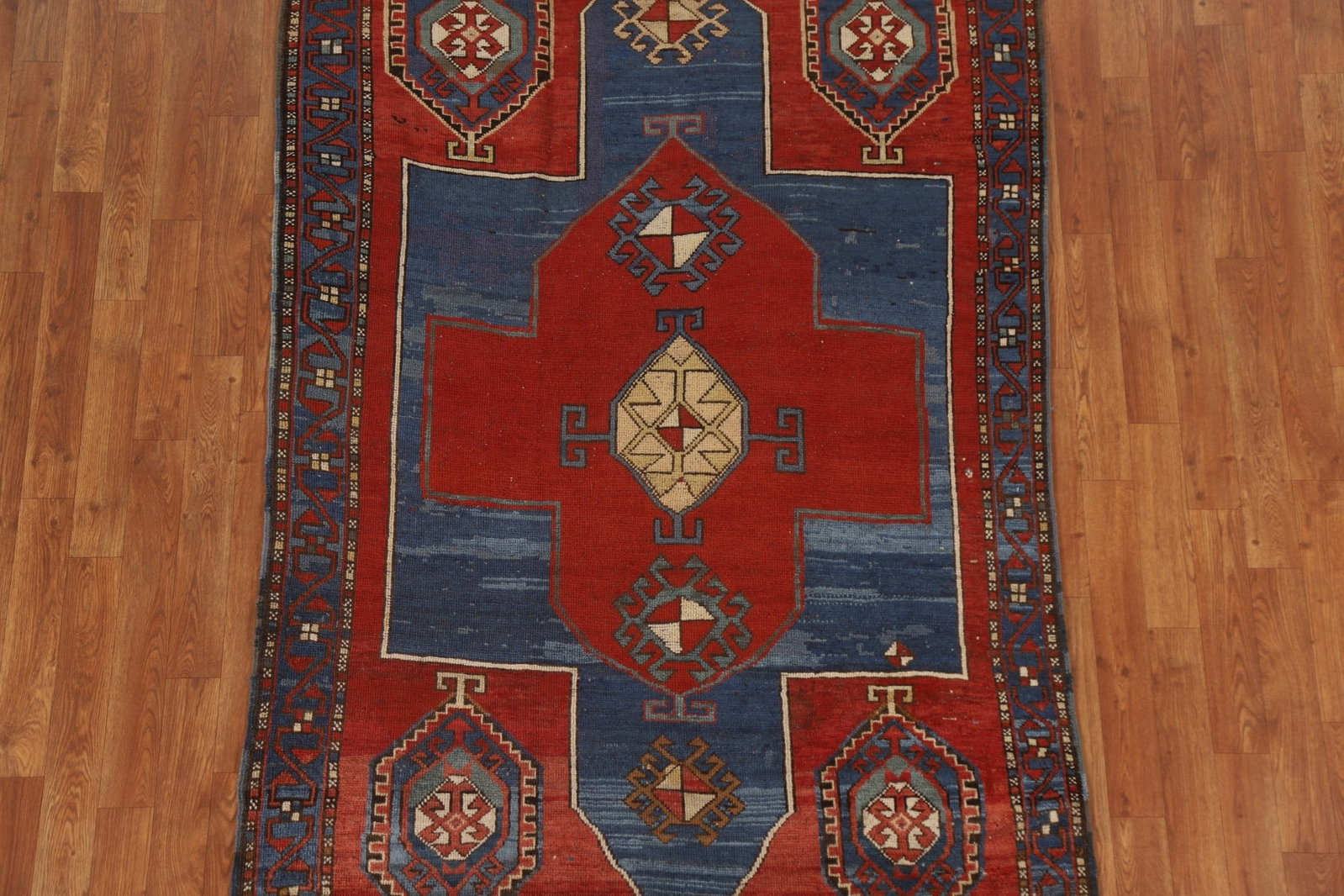 Pre-1900 Antique Vegetable Dye Kazak Oriental Area Rug 4x7 - 4