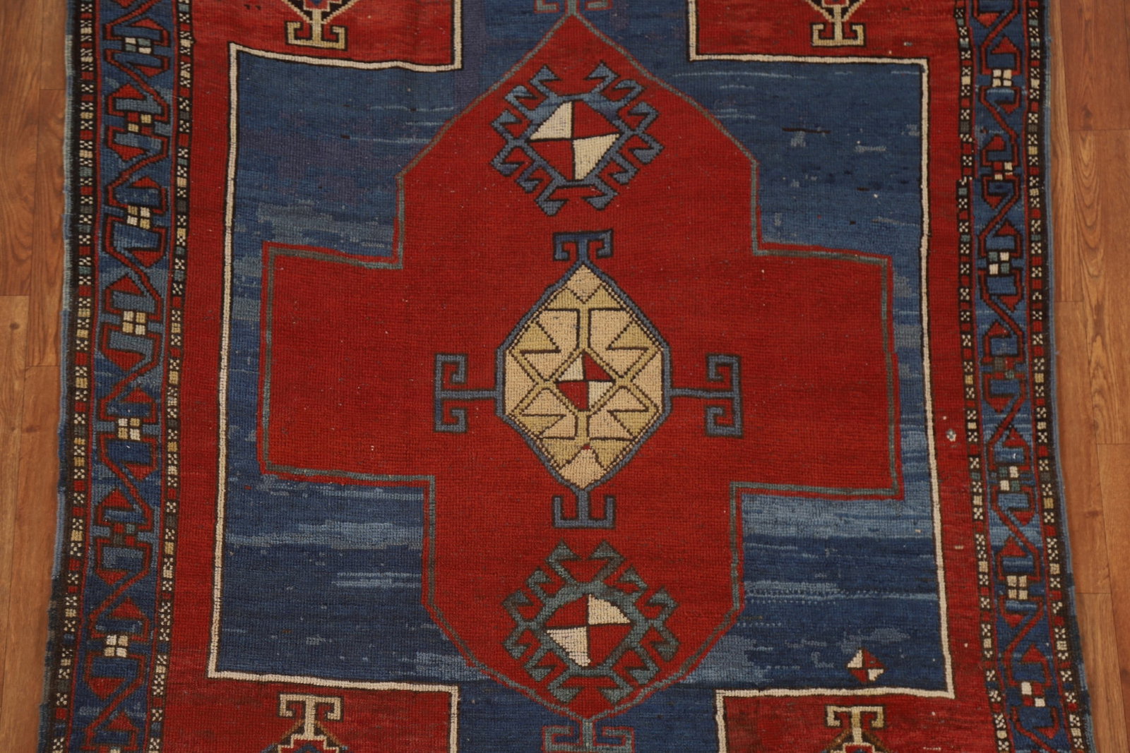 Pre-1900 Antique Vegetable Dye Kazak Oriental Area Rug 4x7 - 5