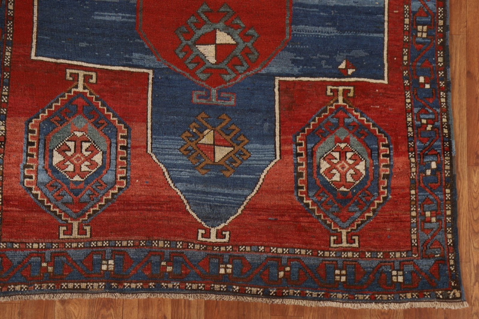 Pre-1900 Antique Vegetable Dye Kazak Oriental Area Rug 4x7 - 7