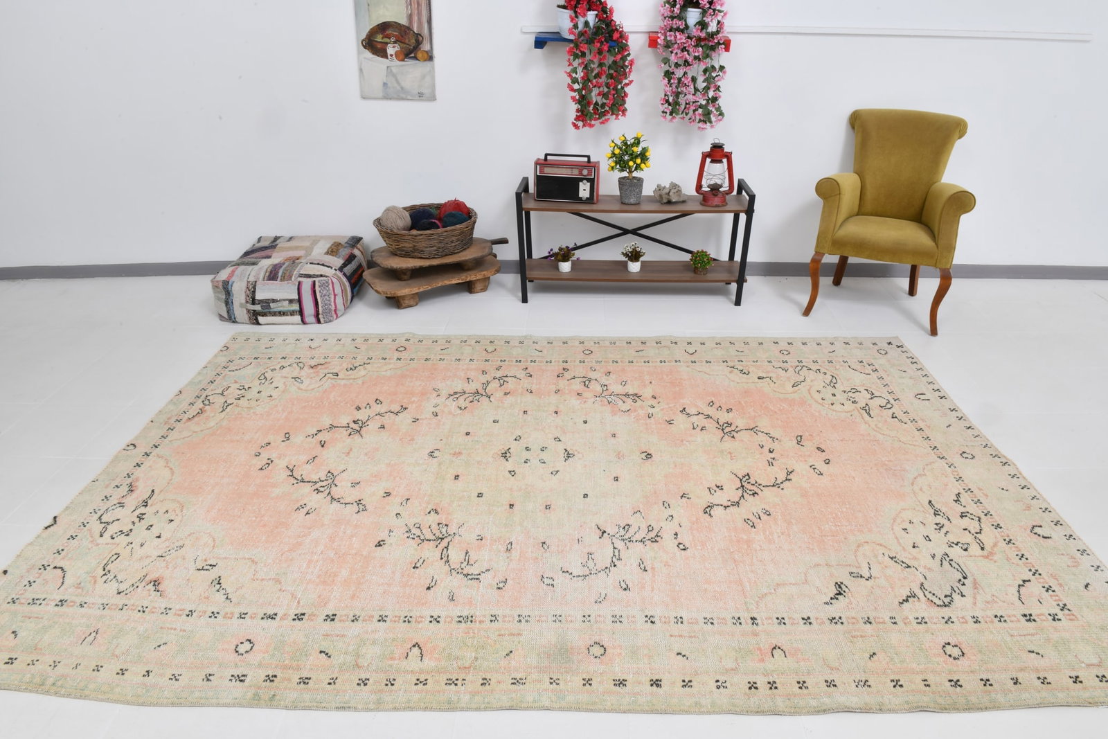 7'0'' x 10'8'' Handmade Vintage Wool Rug - 20971 - 2