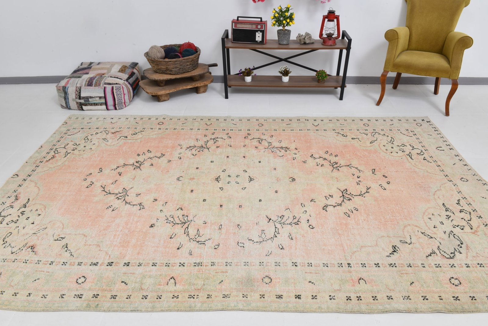 7'0'' x 10'8'' Handmade Vintage Wool Rug - 20971 - 3